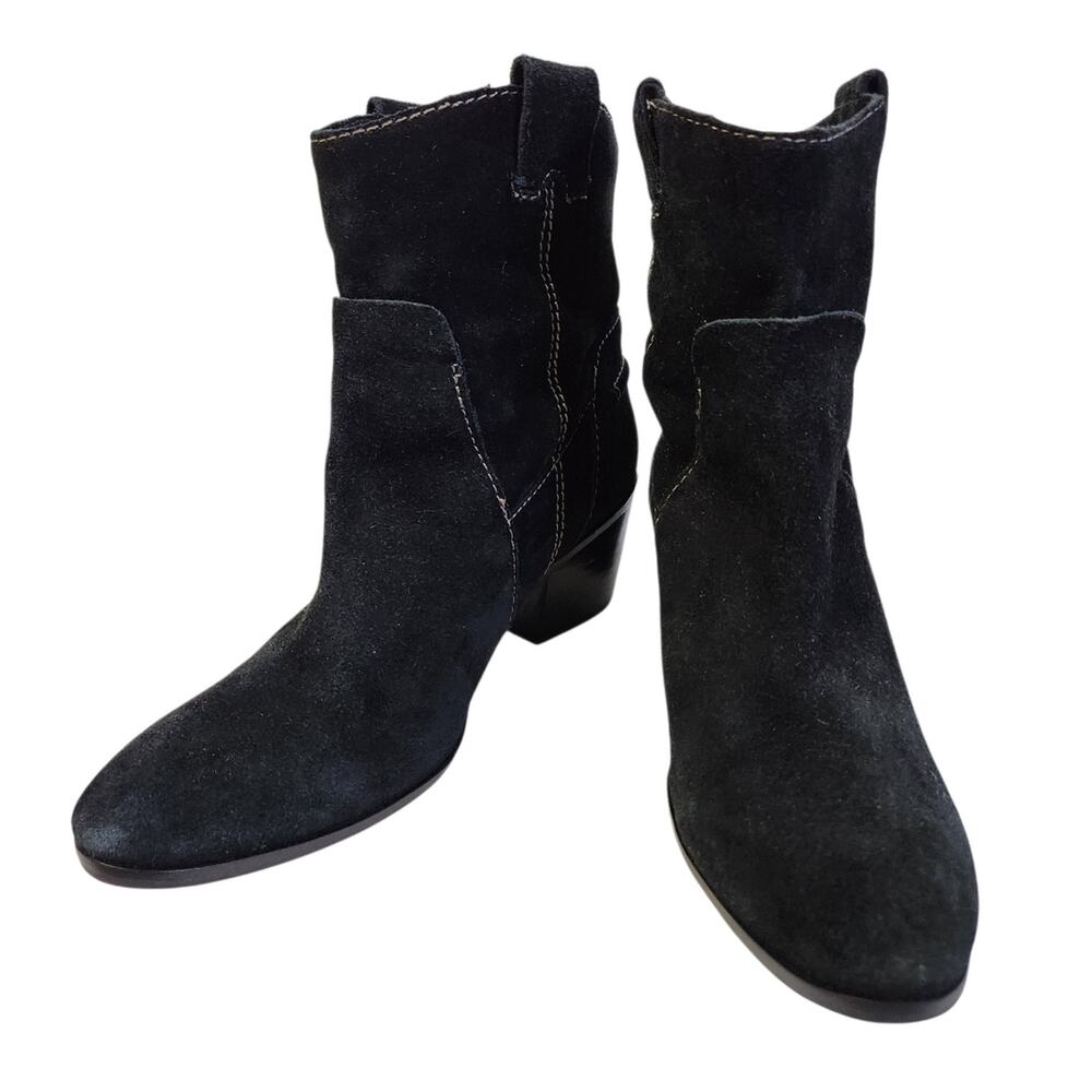 Vince Camuto Maves suede ankle boots black size 8.5
